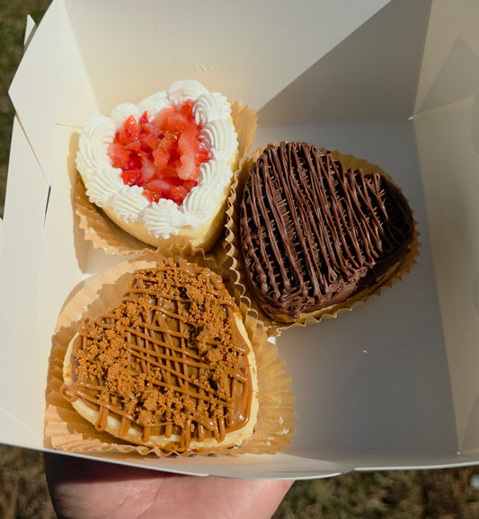 3 Count Mini Heart Cheesecakes